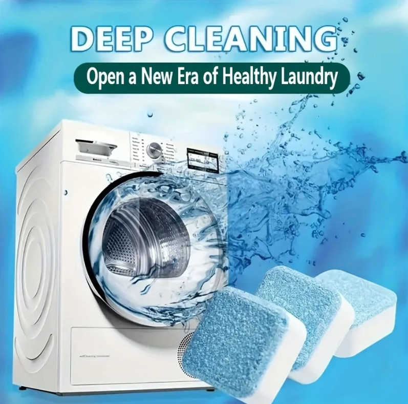 25pcs Washing Machine Cleaner Tablets Deep Cleaning Drum & Tub Lemon Scent – NEW