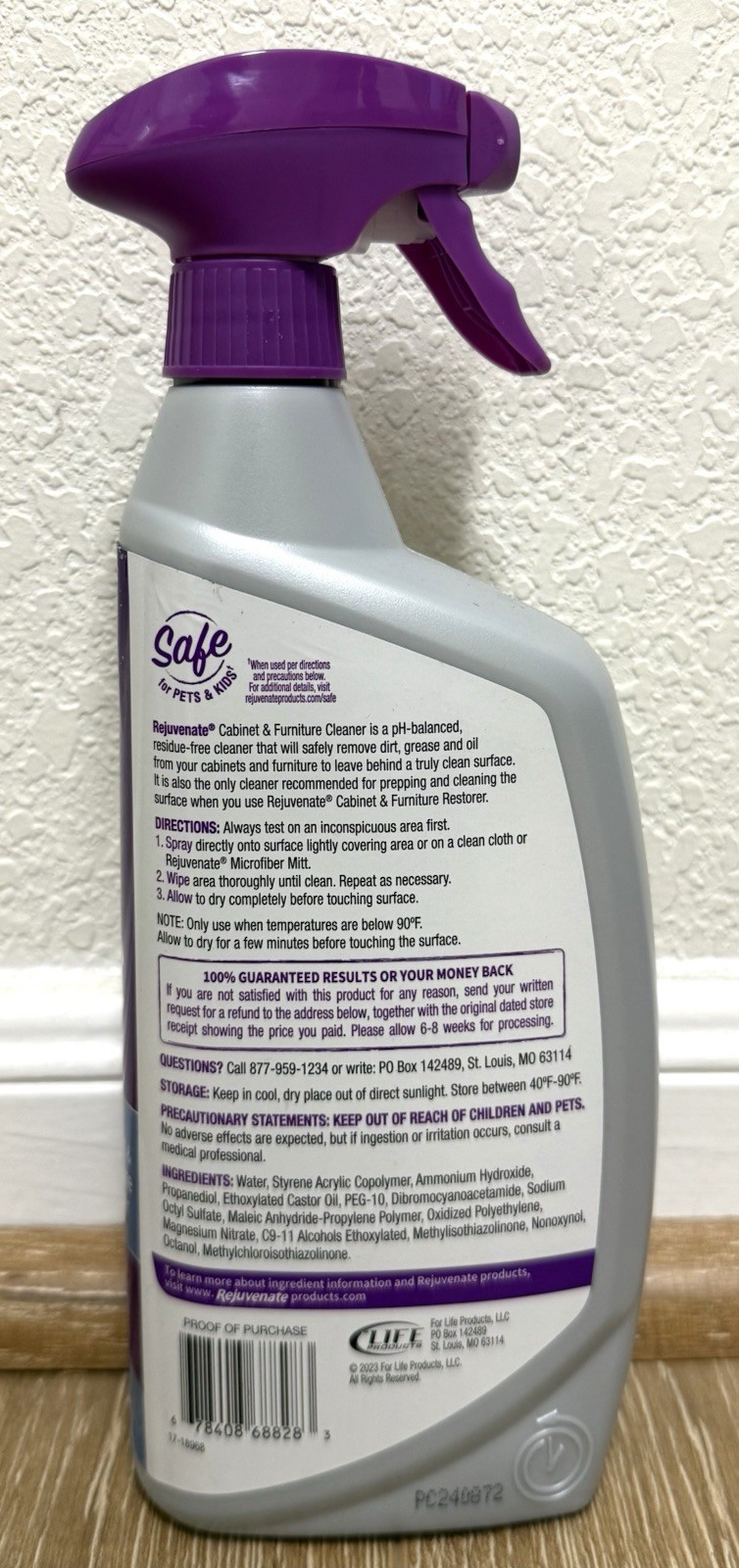 rejuvenate Cabinet And Furniture Cleaner Removes Dirt Grime And Grease 24 Ounces