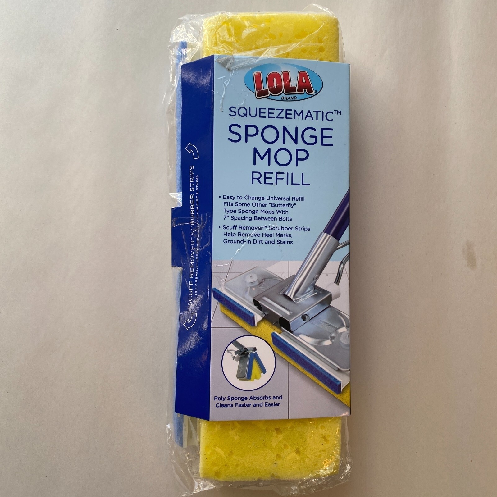 Lola Squeezematic Sponge Mop Refill (1) Discontinued Cleaning Product
