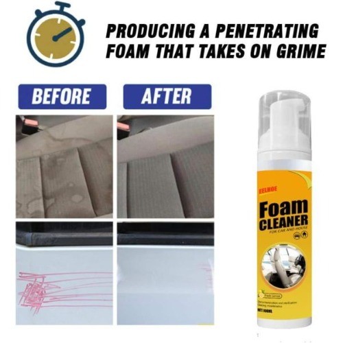 2Pcs Multipurpose Foam Cleaner Spray 100ml, Foam Cleaner for car and 2 Pcs