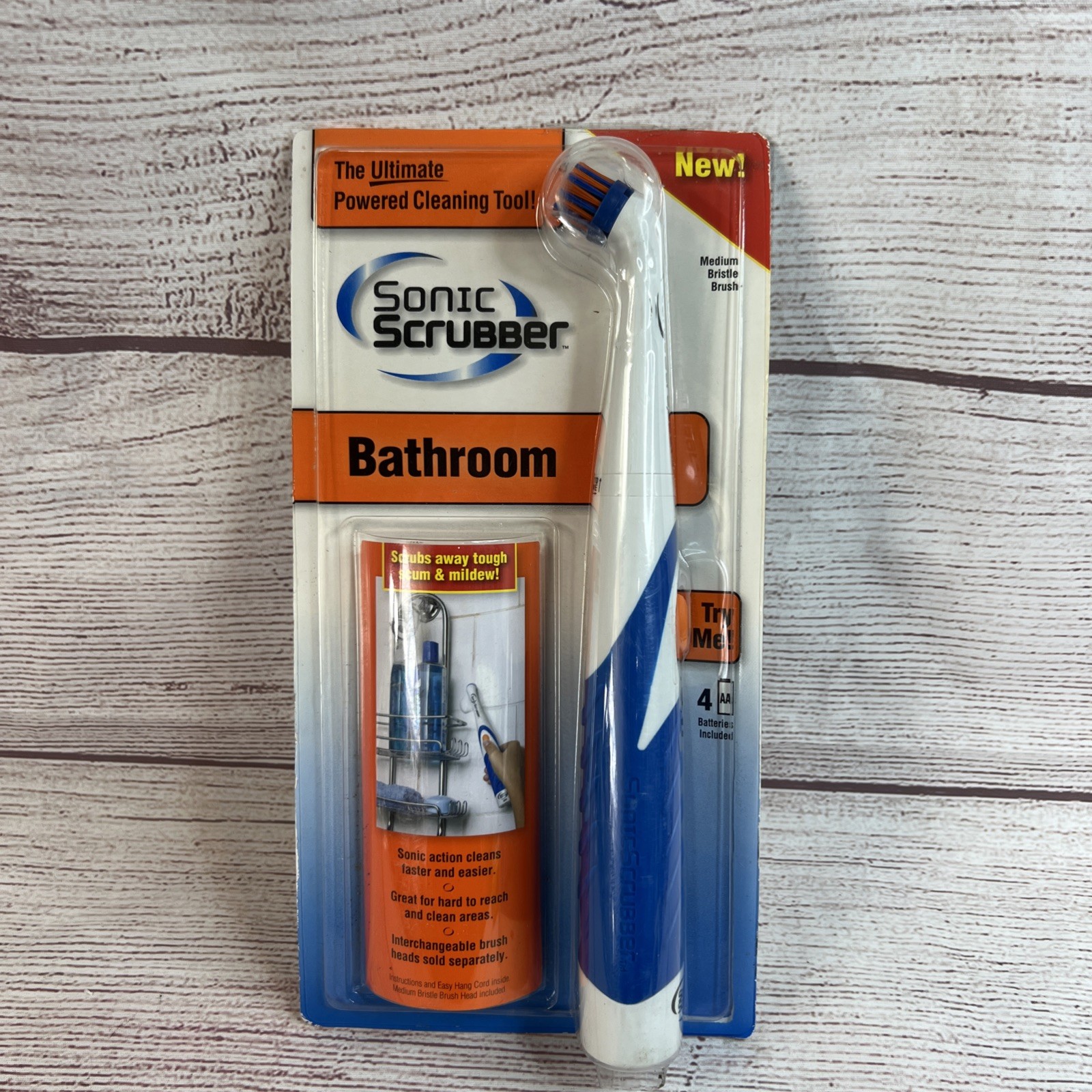 Sonic Scrubber Bathroom Tool Power Cleaner Tool for Tubs Showers Sinks Tiles New