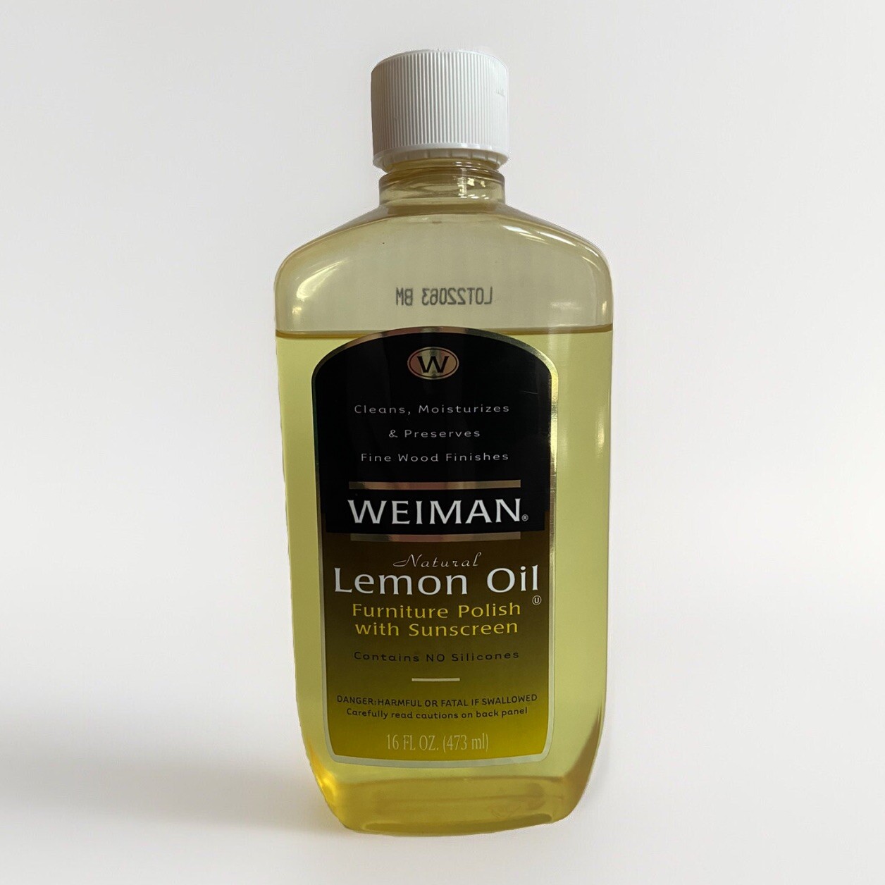 Weiman Lemon Oil Furniture Wood Polish with UV15 Sunscreen 16 Oz Bottle 90% Full