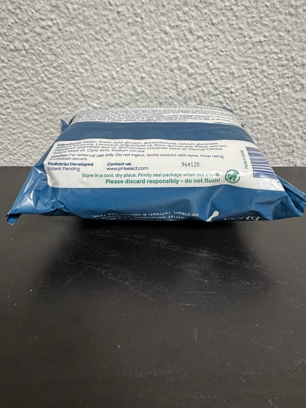 pHeet® Foot Wipes All Natural, Cleaning, Moisturizing, Itching 72 Wipes