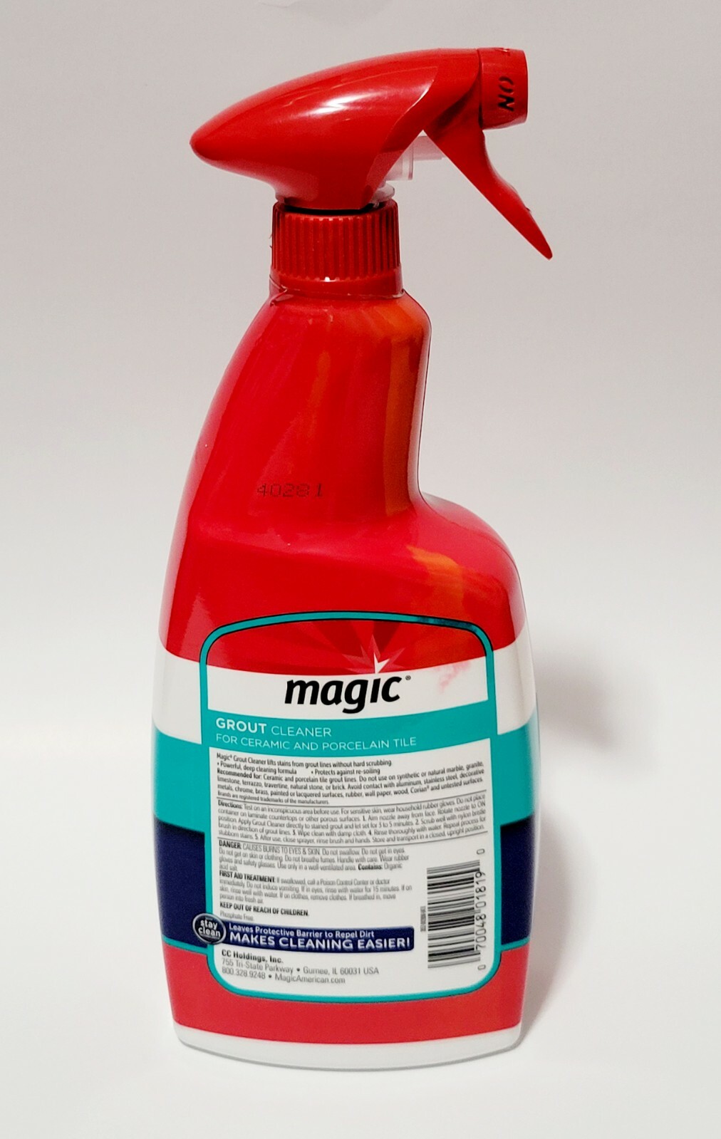 Magic Grout Cleaner, 30 fl oz, New Spray Bottle, Lifts Stains From Grout