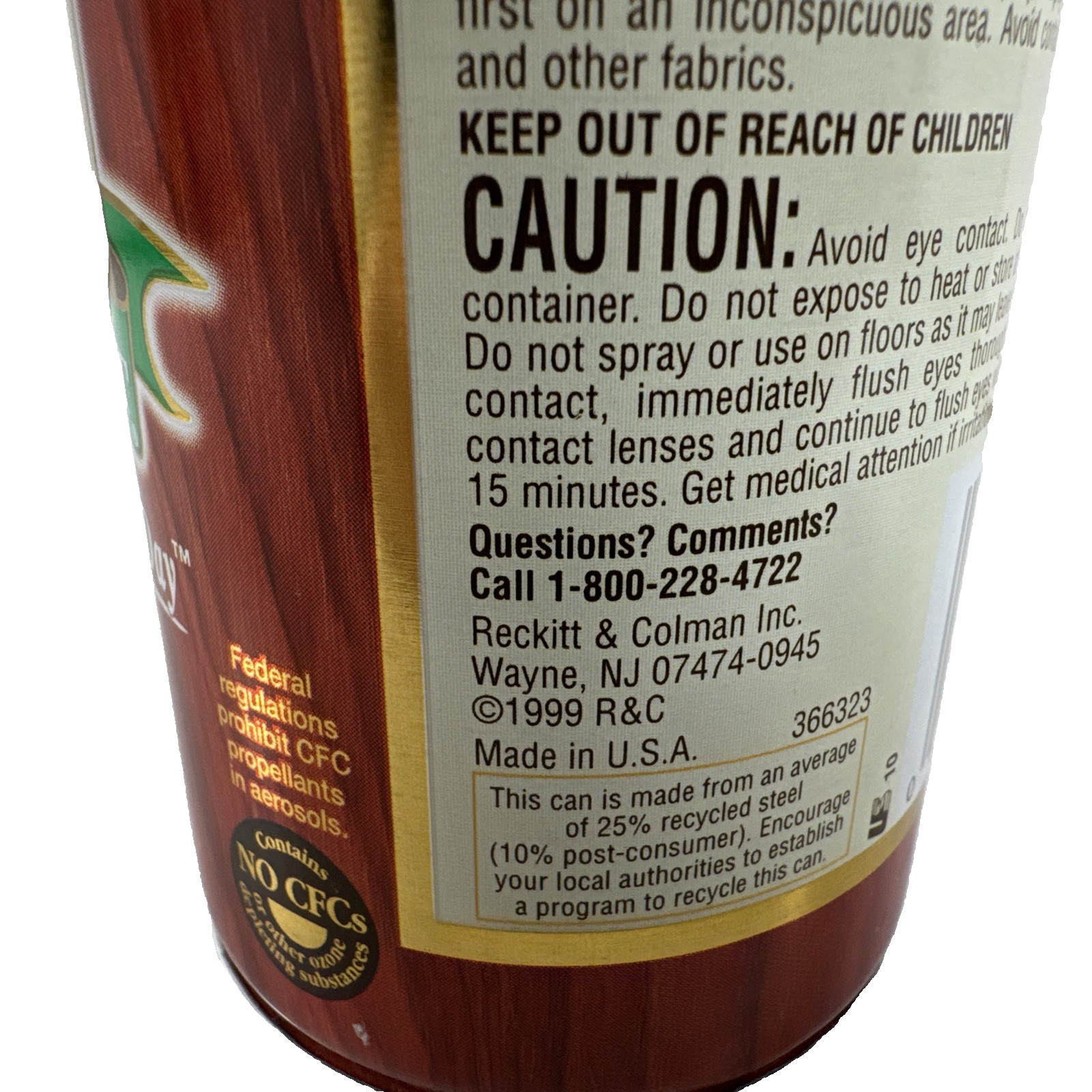 NOS 1999 Old English Country Scent Furniture Wood Polish Discontinued 12.5oz