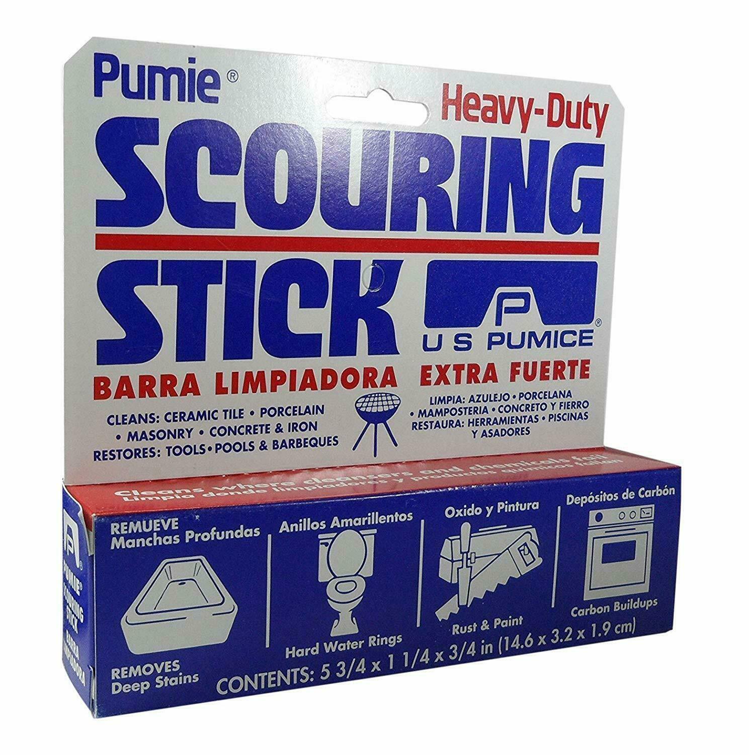 2 pack PUMIE PUMICE heavy duty SCOURING STICK BAR for cleaning toilets