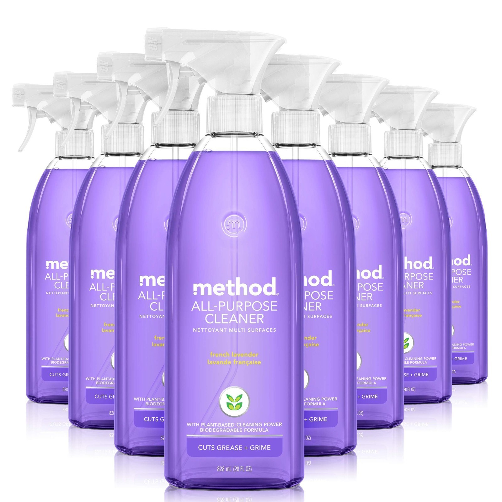 All-Purpose Cleaner Spray, French Lavender Scent, 28 Fl Oz, Pack of 8 – Multi-Su