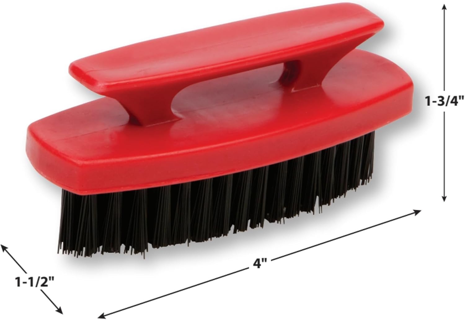 Durable Nylon Bristle Scrub Brush with Comfort Grip for Nail and Hand Cleaning