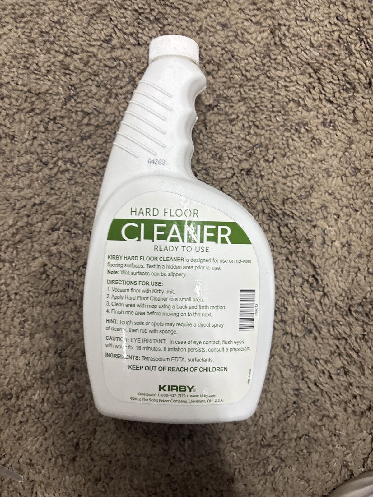 Kirby Hard Floor Cleaner Ready To Use 24 Ounce Bottle New