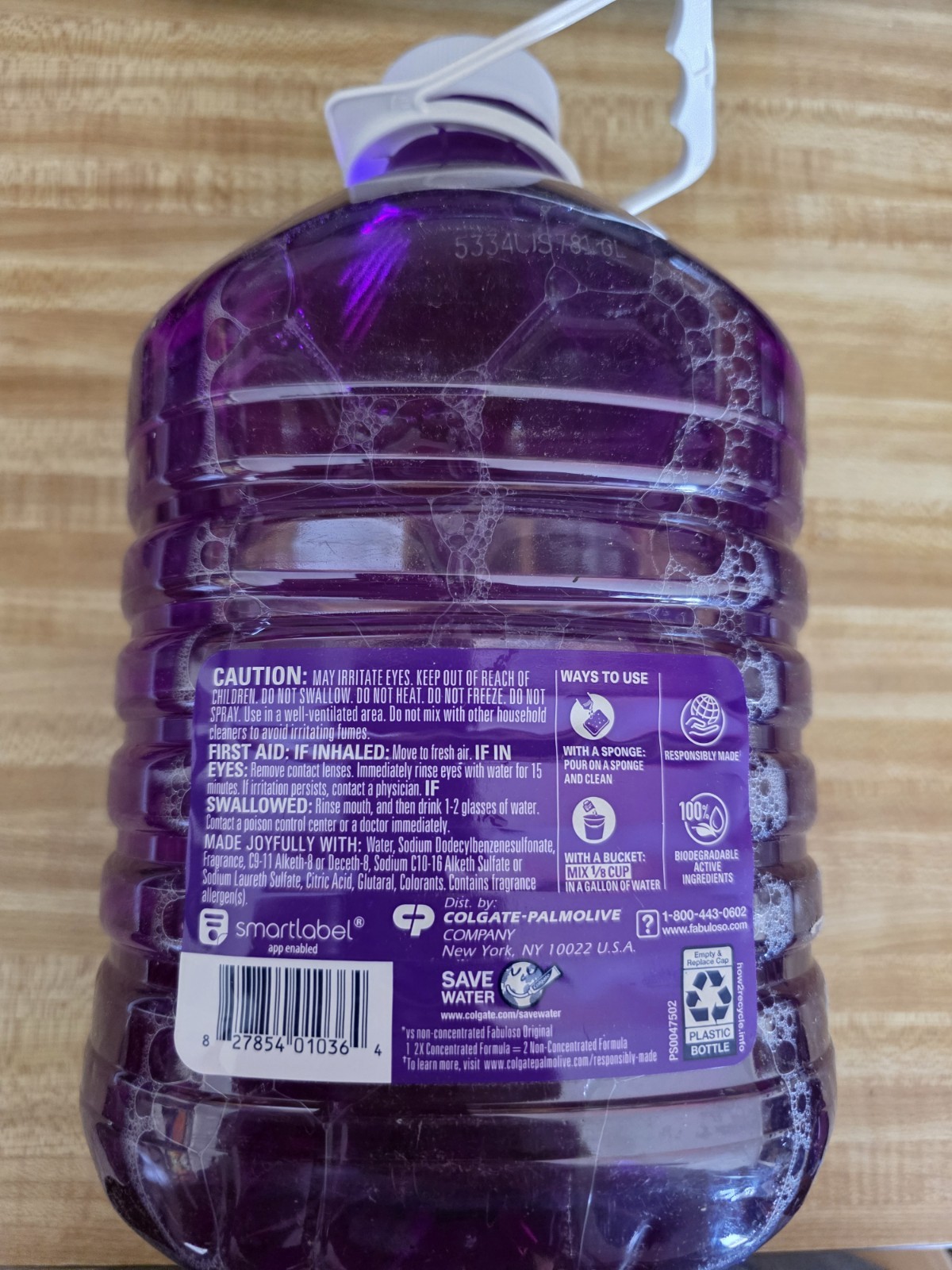 Fabuloso Multi Purpose Cleaner 2X Concentrated Formula Lavender 128 FL OZ 1 GAL