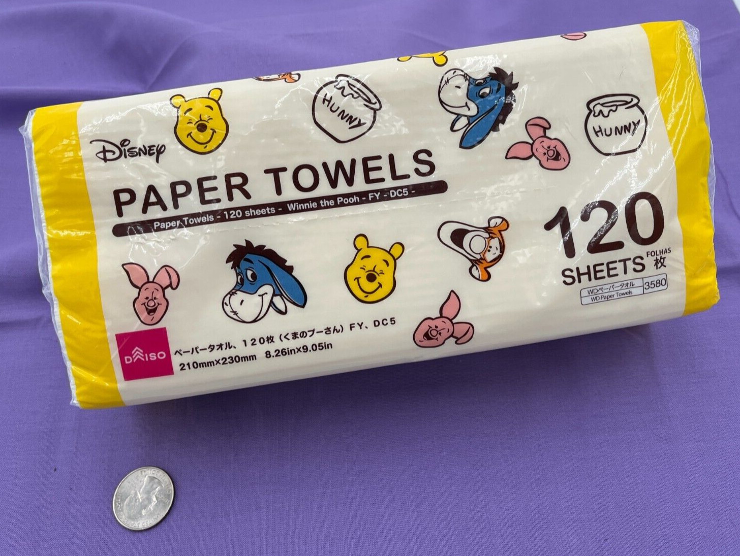 Disney Winnie-the-Pooh Paper Towels – 120 Sheets (8.26″ x 9.05″) – 3 Rolls!