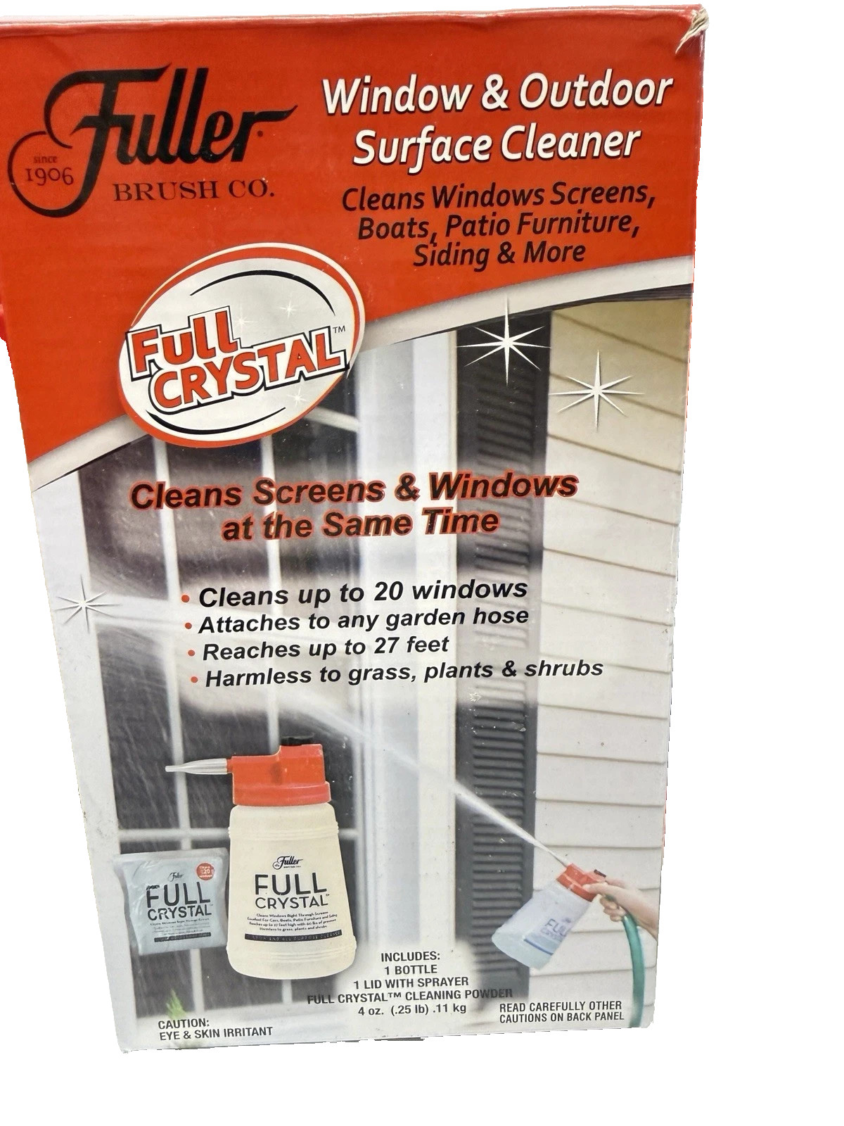 FULLER BRUSH FULL CRYSTAL WINDOW GLASS & SURFACE CLEANER REFILL BAG 16 Oz NEW
