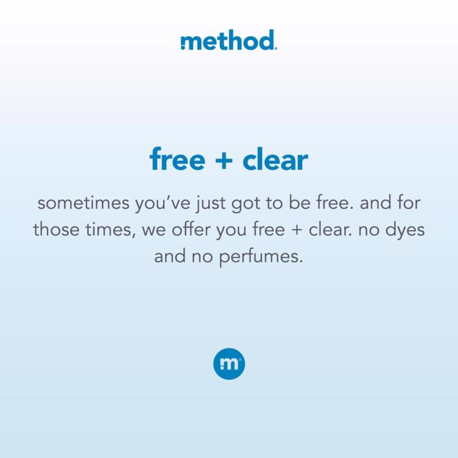 Method 14912 Tough Free & Clear Laundry Detergent Liquid 53.5 oz. (Pack of 4)
