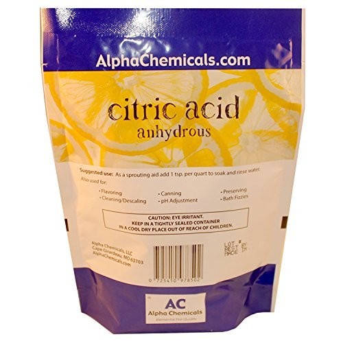 Non-GMO Project Verified Citric Acid – 1 Pound – Organic