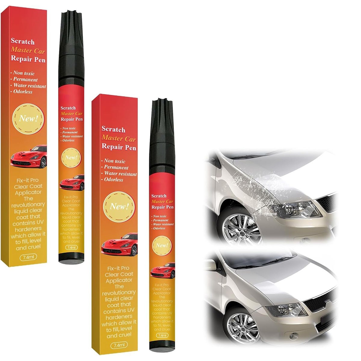 1~3Pcs Magic Car Scratch Removal Pen,Car Paint Scratch Remover Pen For All Cars