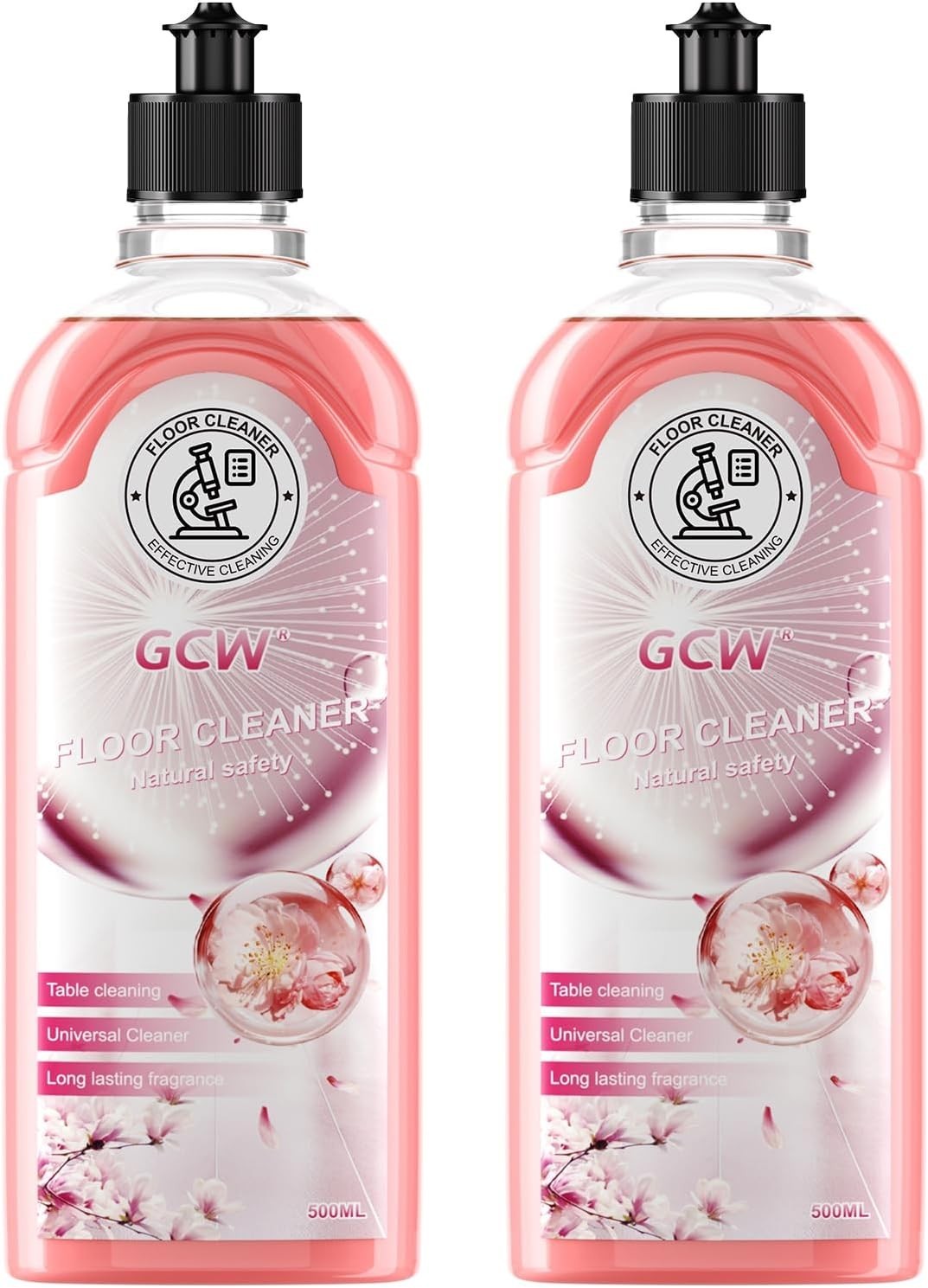 Pack of 2 GCW 500ml All Purpose Liquid Floor Cleaner Floor Bathroom Sakura Scent