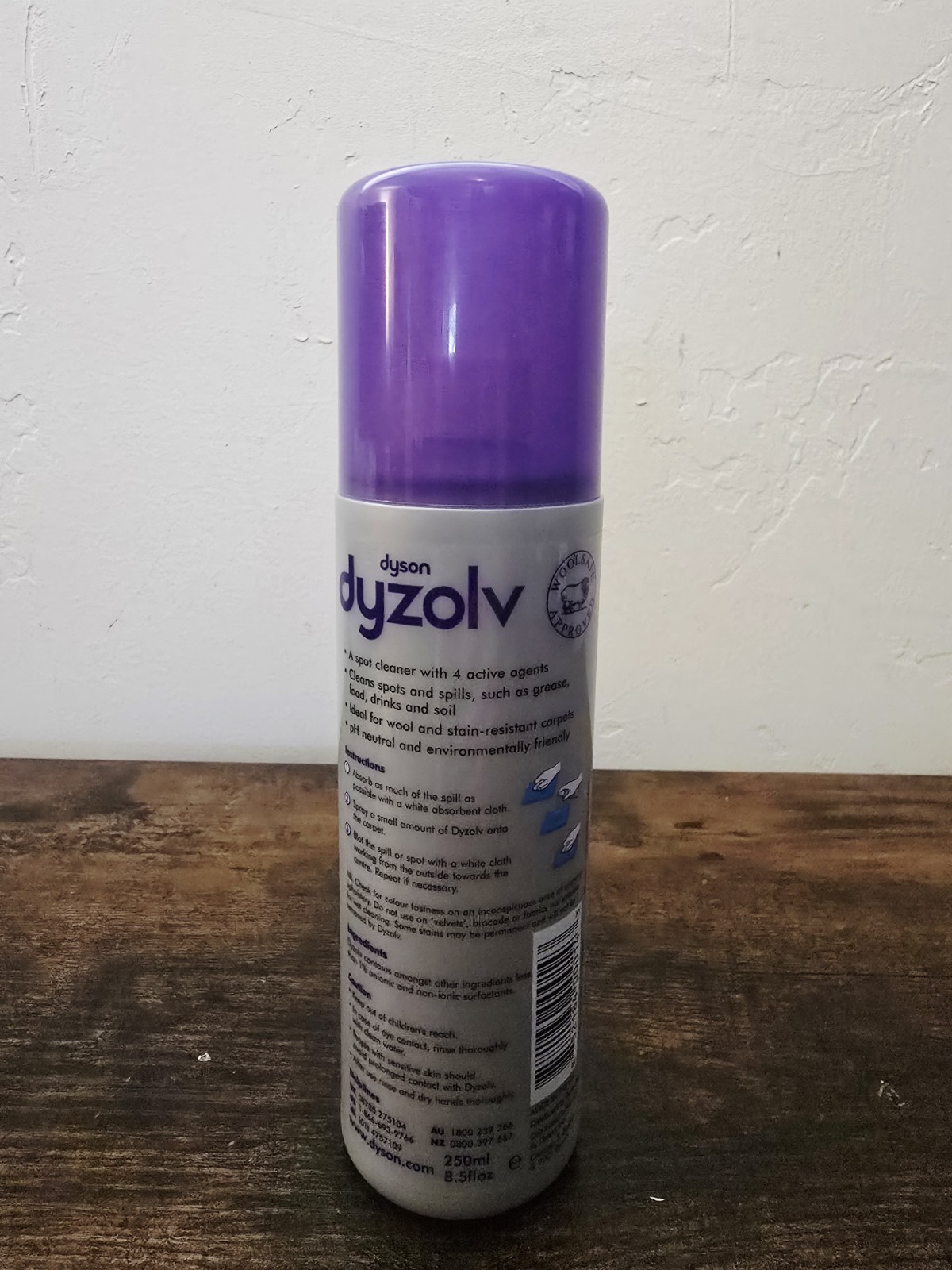 Dyson Dyzolv Spot Cleaner for Carpets & Rugs 4 Active Agents 8.5 oz New