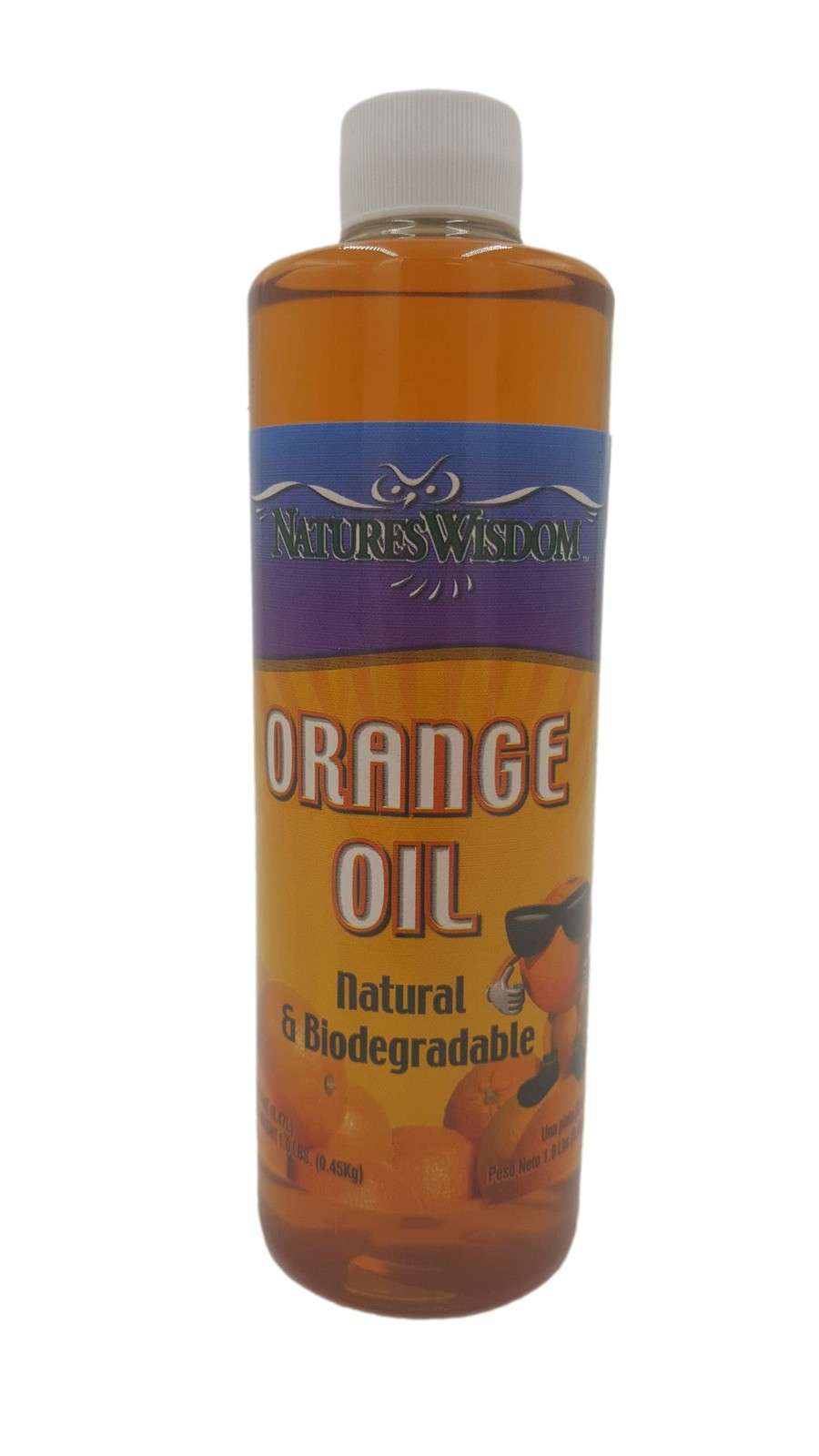 New Best Natures Wisdom Cold-Pressed Orange-Oil Concentrate D-Limonene 16 oz