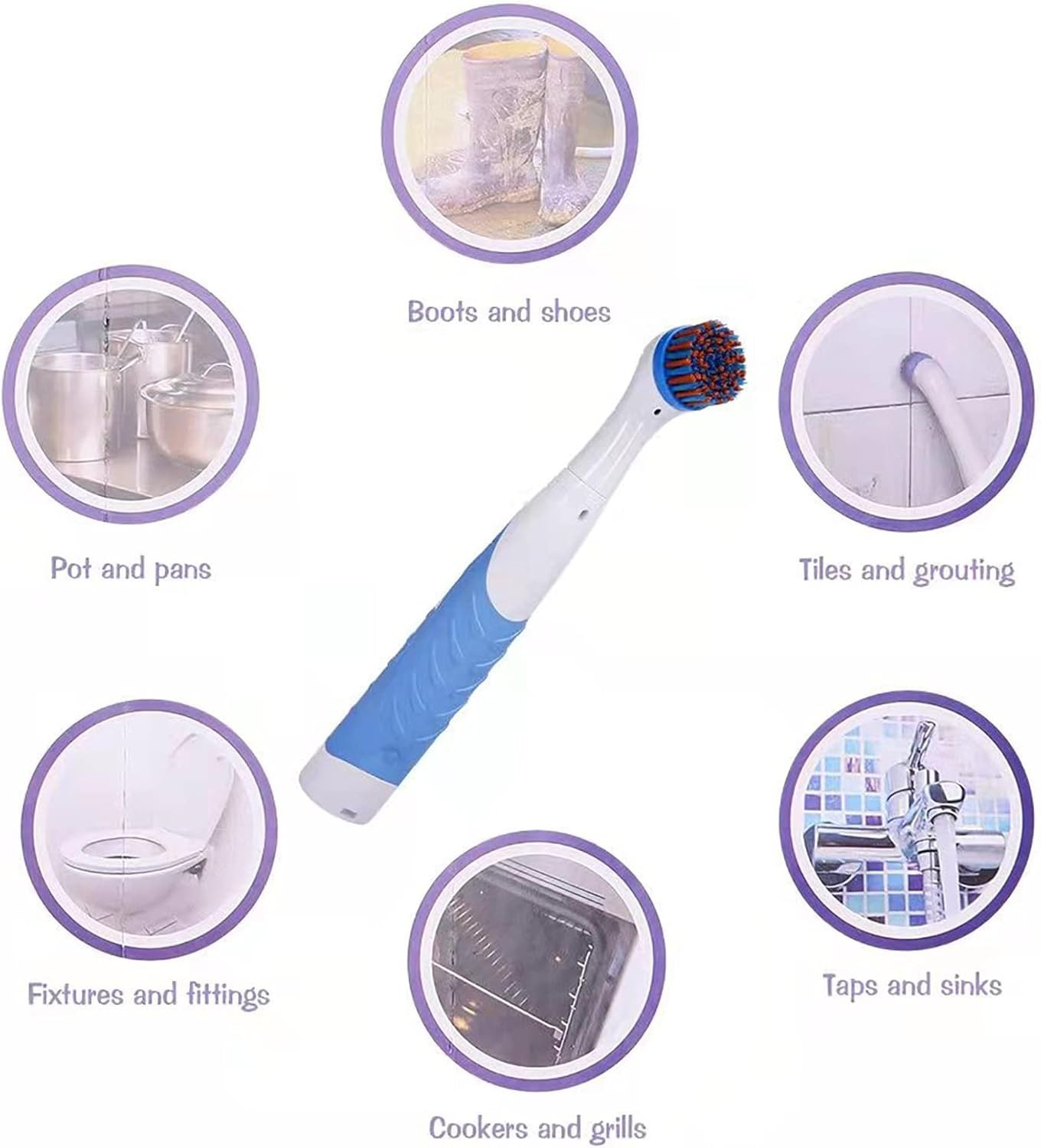 Lightweight Cordless Scrubber with 11000 RPM – Perfect for Home Cleaning Tasks