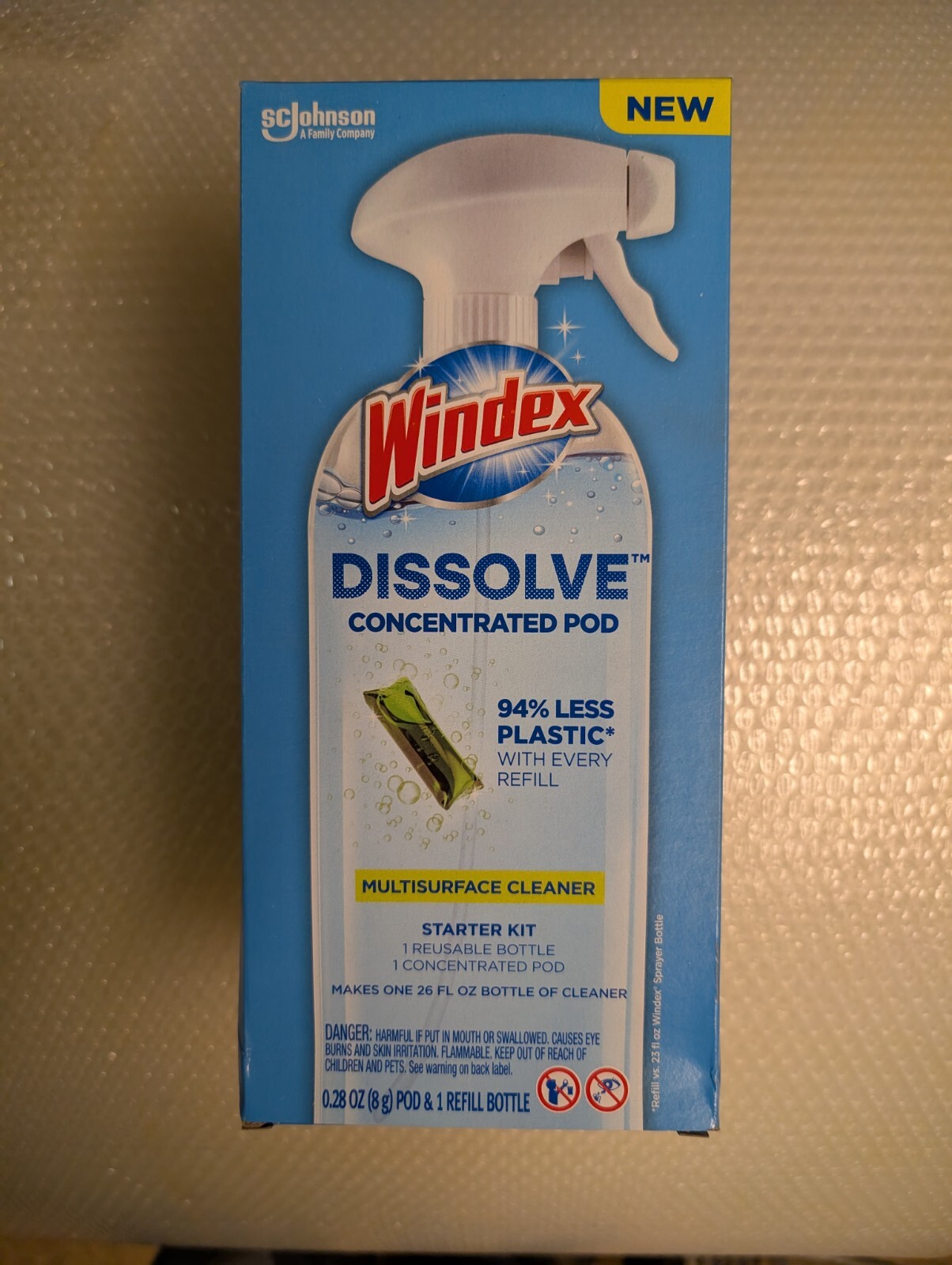 Windex Dissolve Concentrated Pods, Multisurface Cleaner Starter Kit W/ 1 Pod