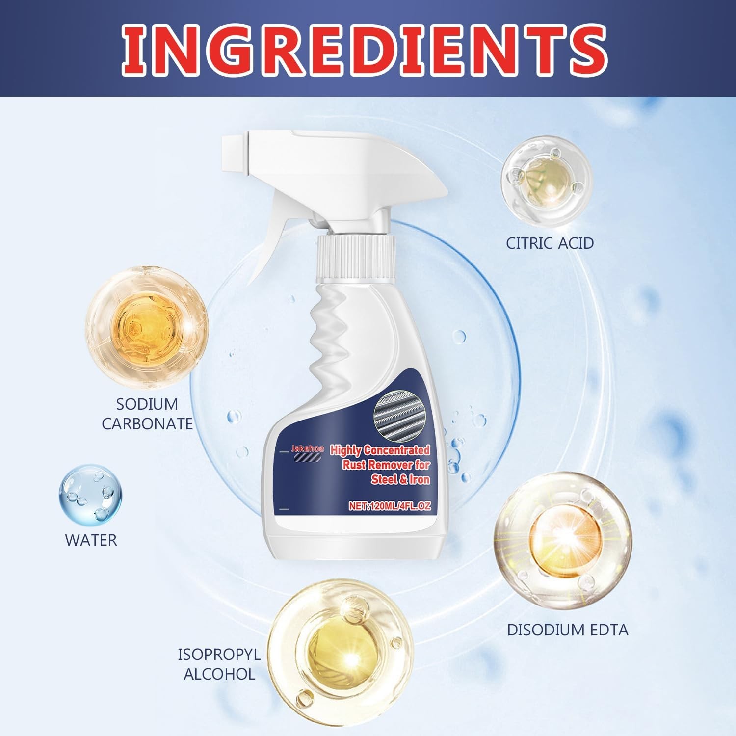 Heavy Duty Rust Removal for Metal,Multipurpose Rust Remover Spray,Stainless S…