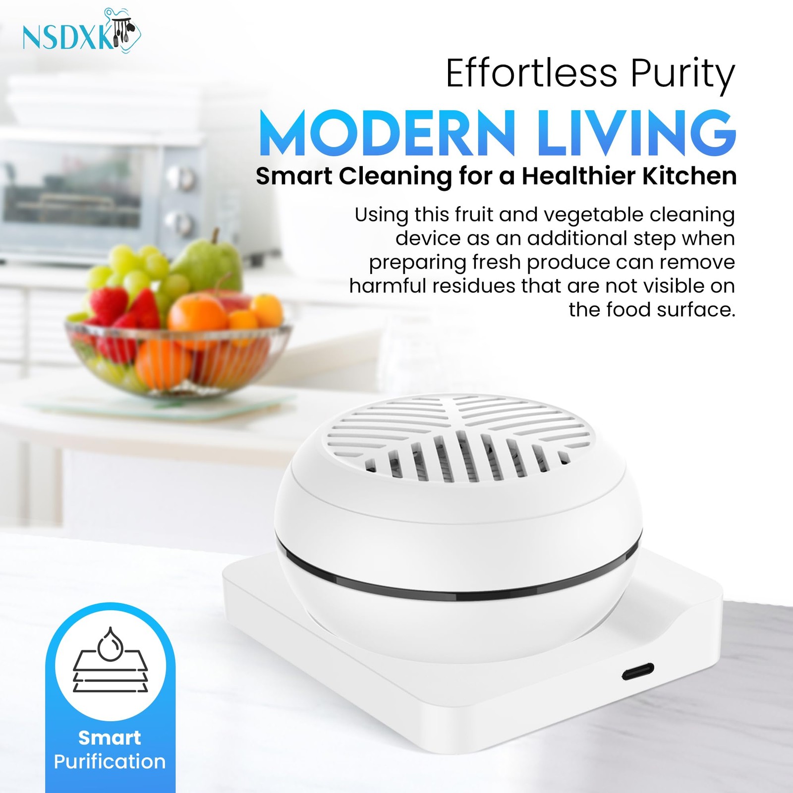 Fruit and Vegetable Washing Machine, Fruit Vegetable Cleaner Device, Portable…