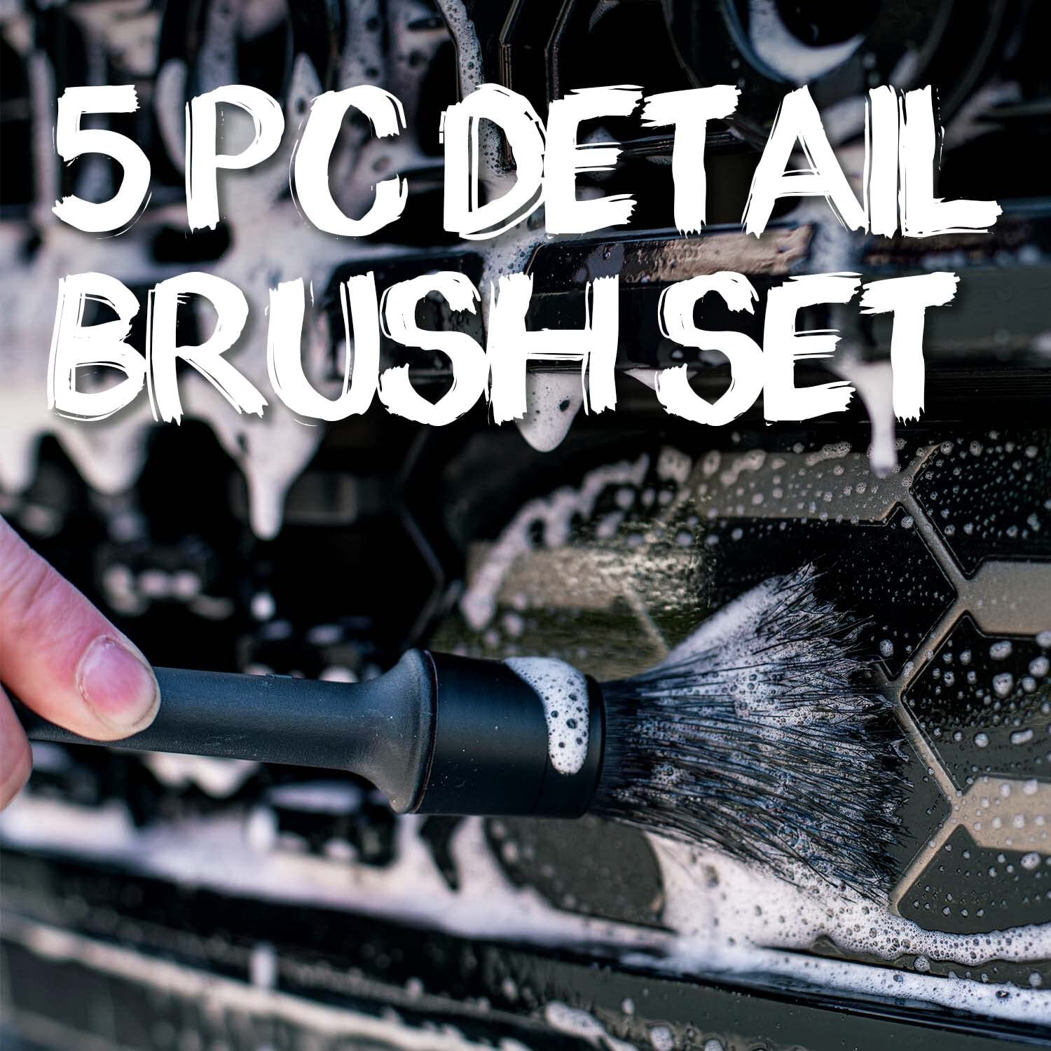 Vr1028 Fivepiece Detailing Brush Set Synthetic Bristles For Interior/exterior Us