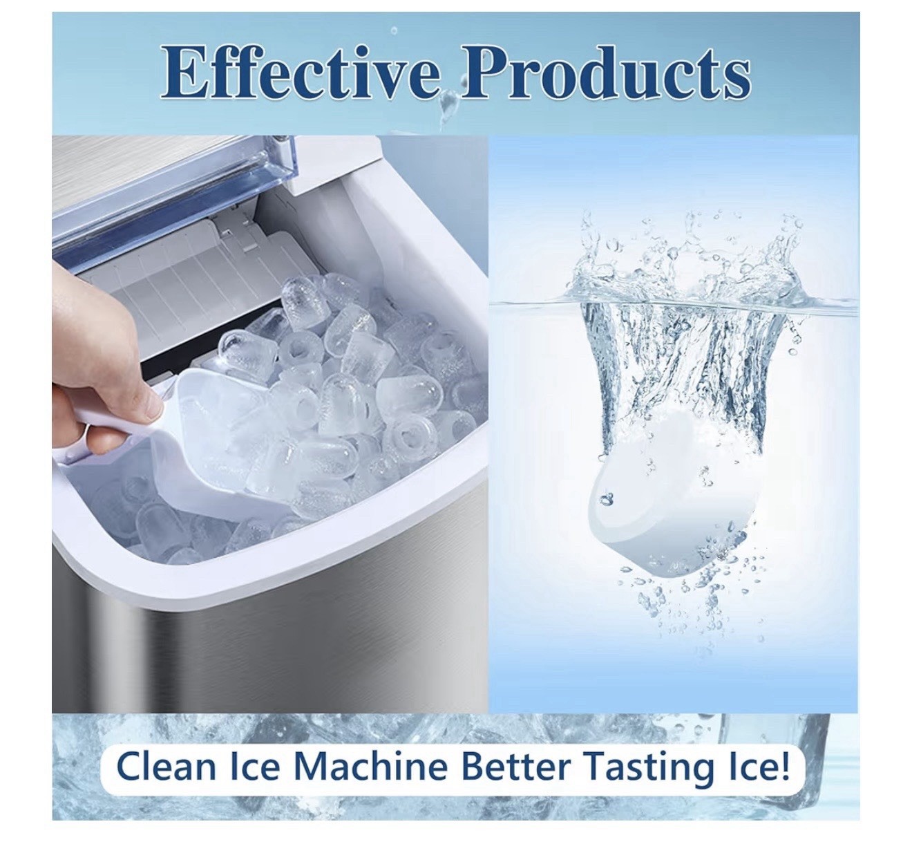 USKICH Ice Machine Cleaner Tablets 36 Pack Unscented 360g Descaler Non Toxic