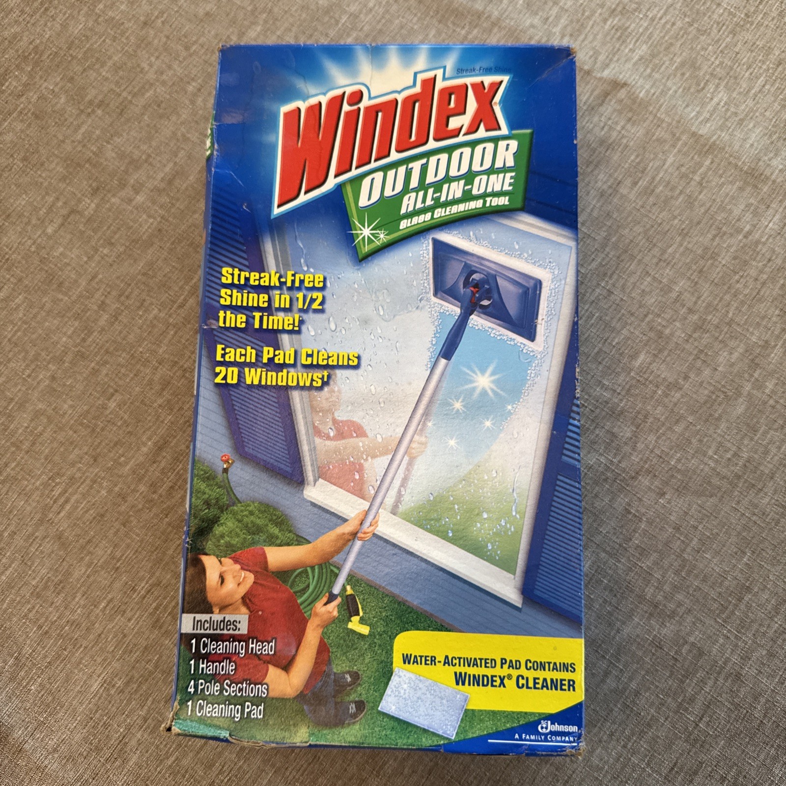 NEW Sealed Windex Outdoor All-In-One Glass & Window Cleaning Tool Starter Kit