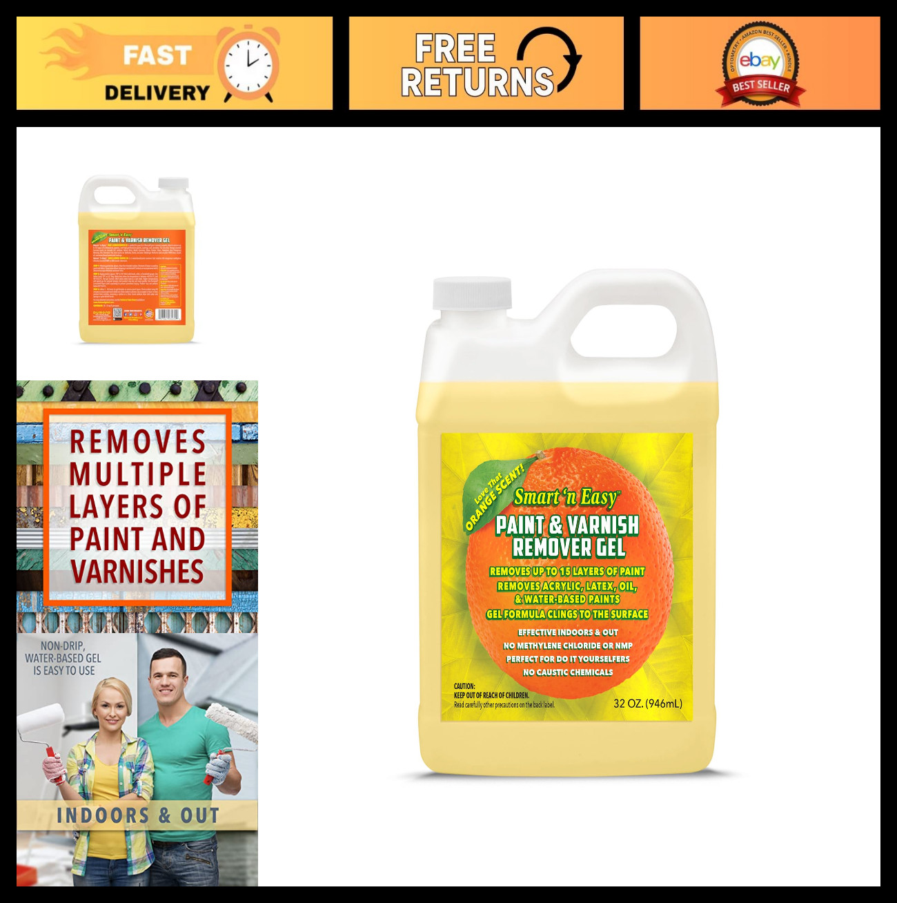 Effective Paint & Varnish Remover Gel – DIY Friendly, Strips Acrylic, Latex, Oil