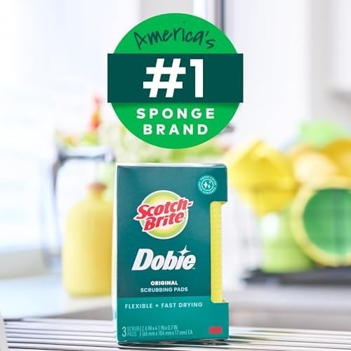 Scotch-Brite Dobie All Purpose Pads, 3Count (Pack of 4) Total 12 Pads