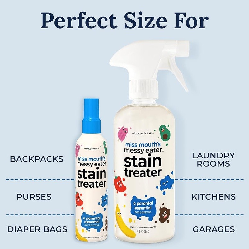 Powerful Stain Remover Spray Clothes Upholstery Carpets Baby Food Juice Blood US