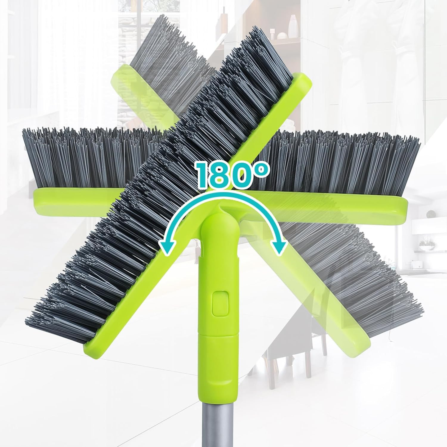 Grout Cleaner Brush with Long Handle, Floor Scrub Brush for Shower Tile, Bathroo