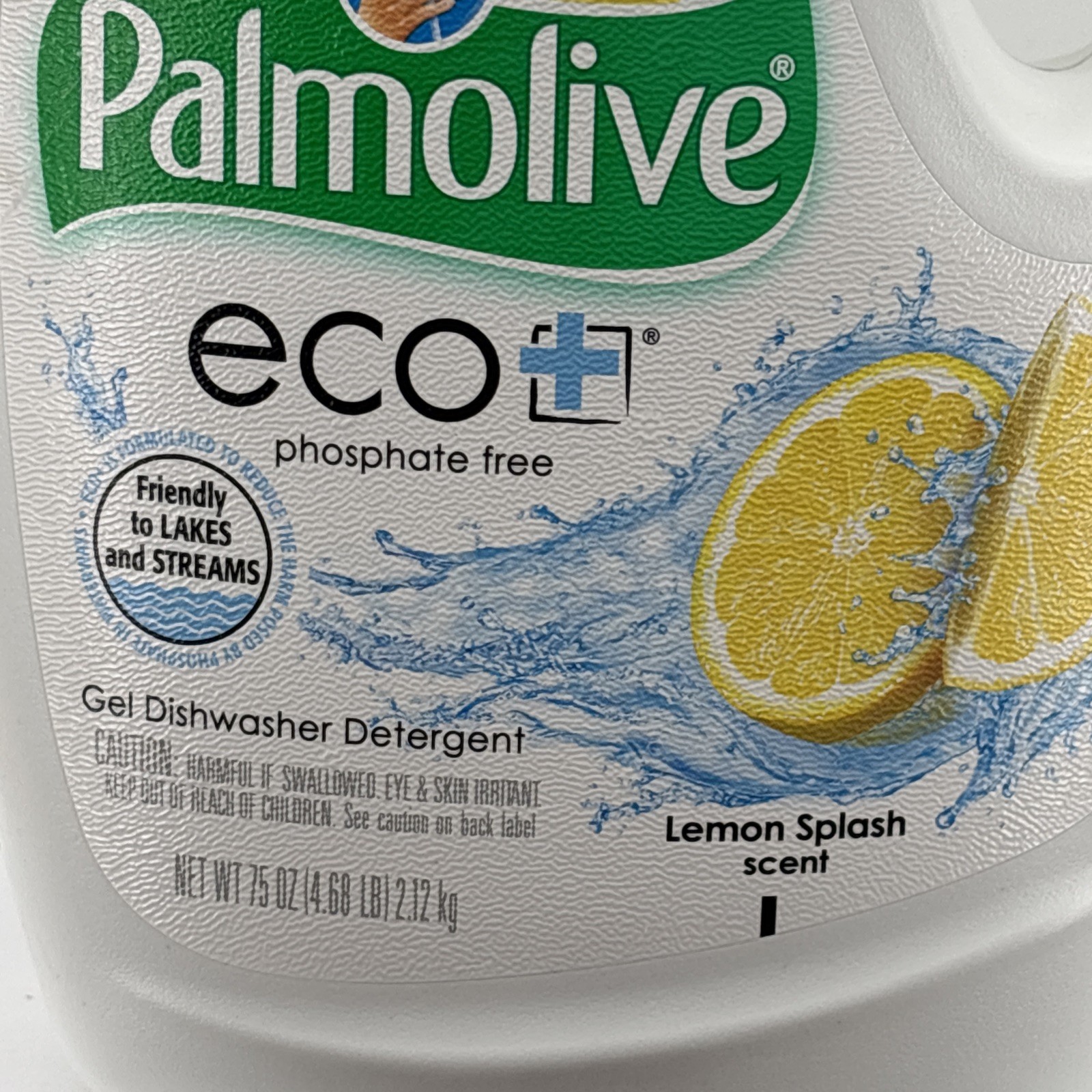 Palmolive Eco+ Gel Dishwasher Detergent Lemon Splash 75 oz NOS NEW