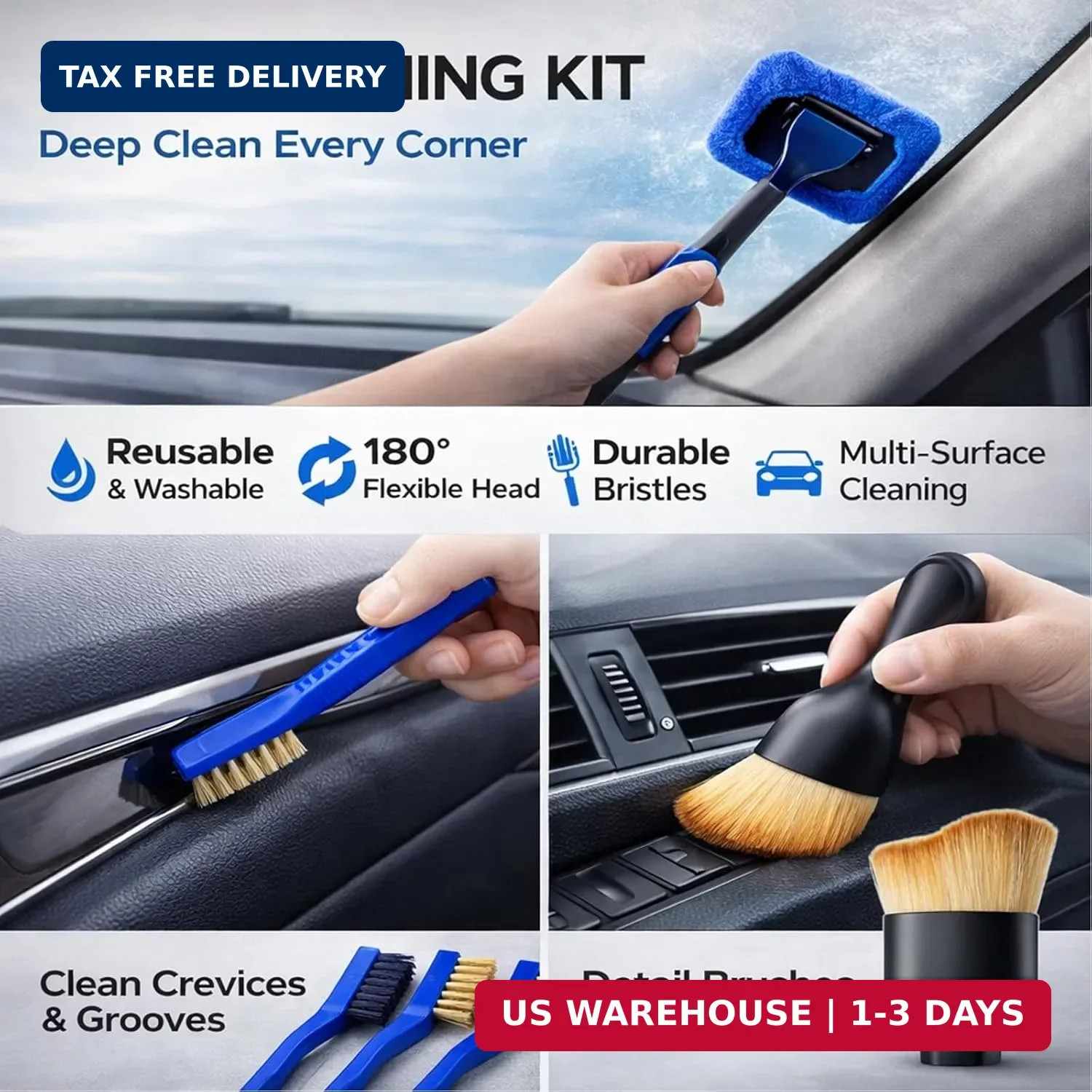 26Pcs Car Detailing Kit, Car Detailing Brush Set, Auto Detailing Drill Brush Set