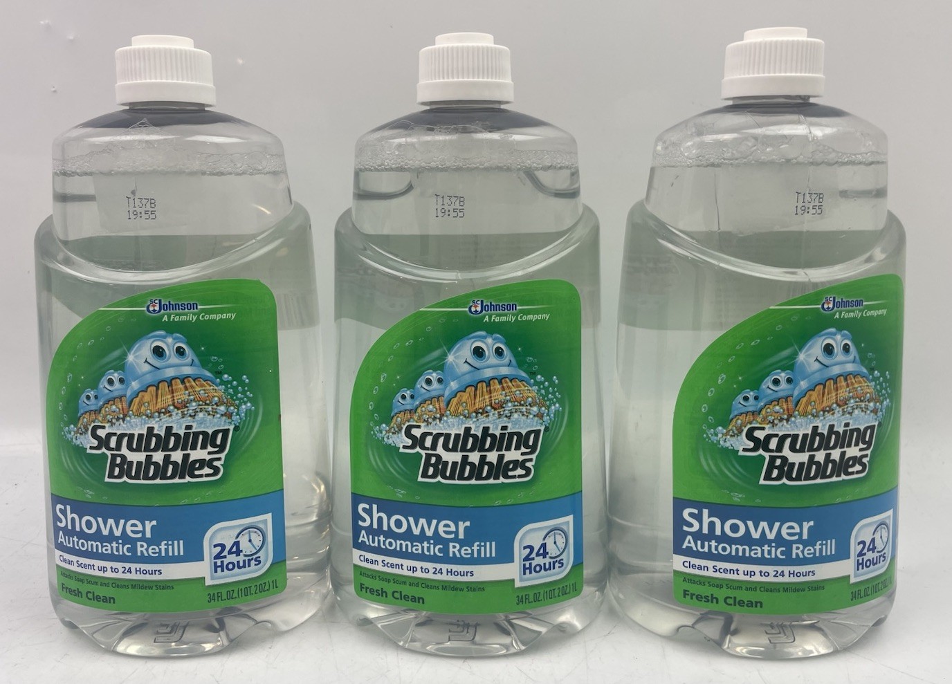 ⭐ Scrubbing Bubbles Automatic Shower Cleaner Refill 34oz Lot Of 3 – BRAND NEW ⭐