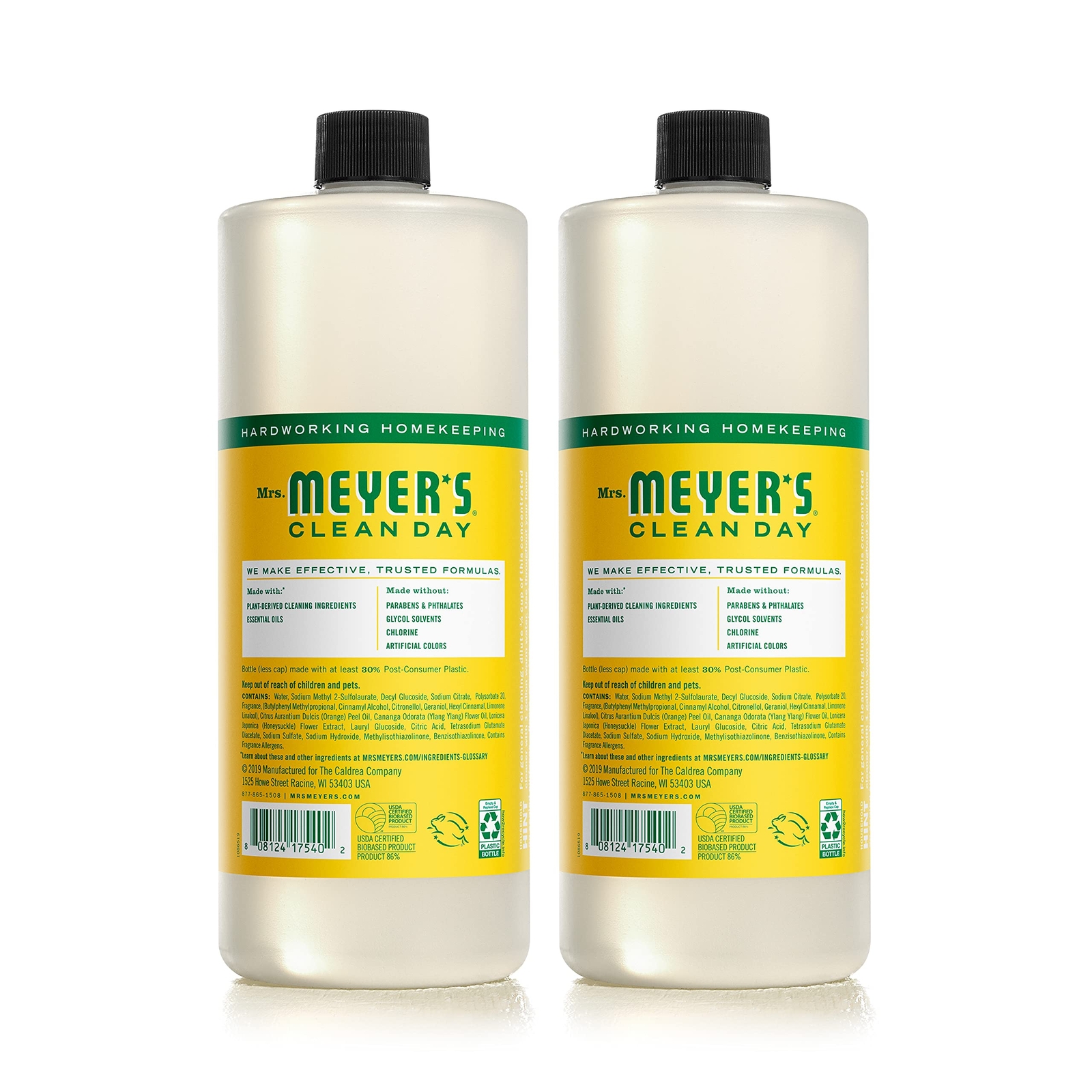 Mrs Meyer’s Clean Day Honeysuckle Multi Surface Cleaner Pack of 2 32 Fl Oz