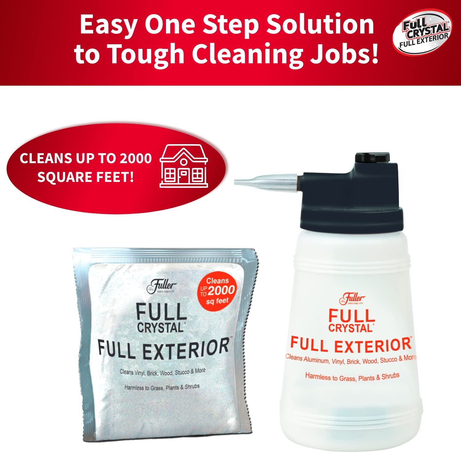 Full Exterior Kit – Bottle, Lid with Hose Attachment and One 4 oz. Crystal Po…