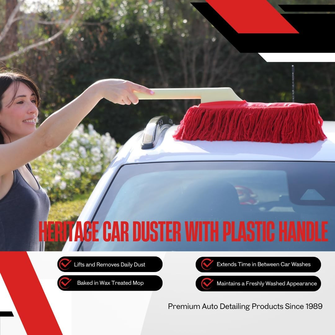 Heritage Car Duster with Plastic Handle and Cotton Mop 86243 Lifts and Removes D