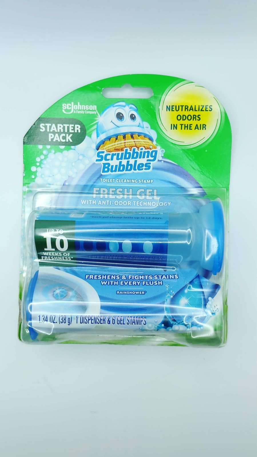 Toilet bowl cleaner gel rainshower scent starter kit scrubbing bubbles