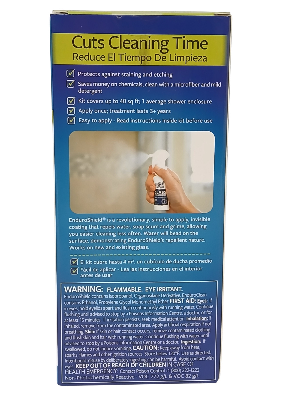 NEW Enduro Shield Home Glass Treatment Kit for Showers & More -Lasts 3 Years
