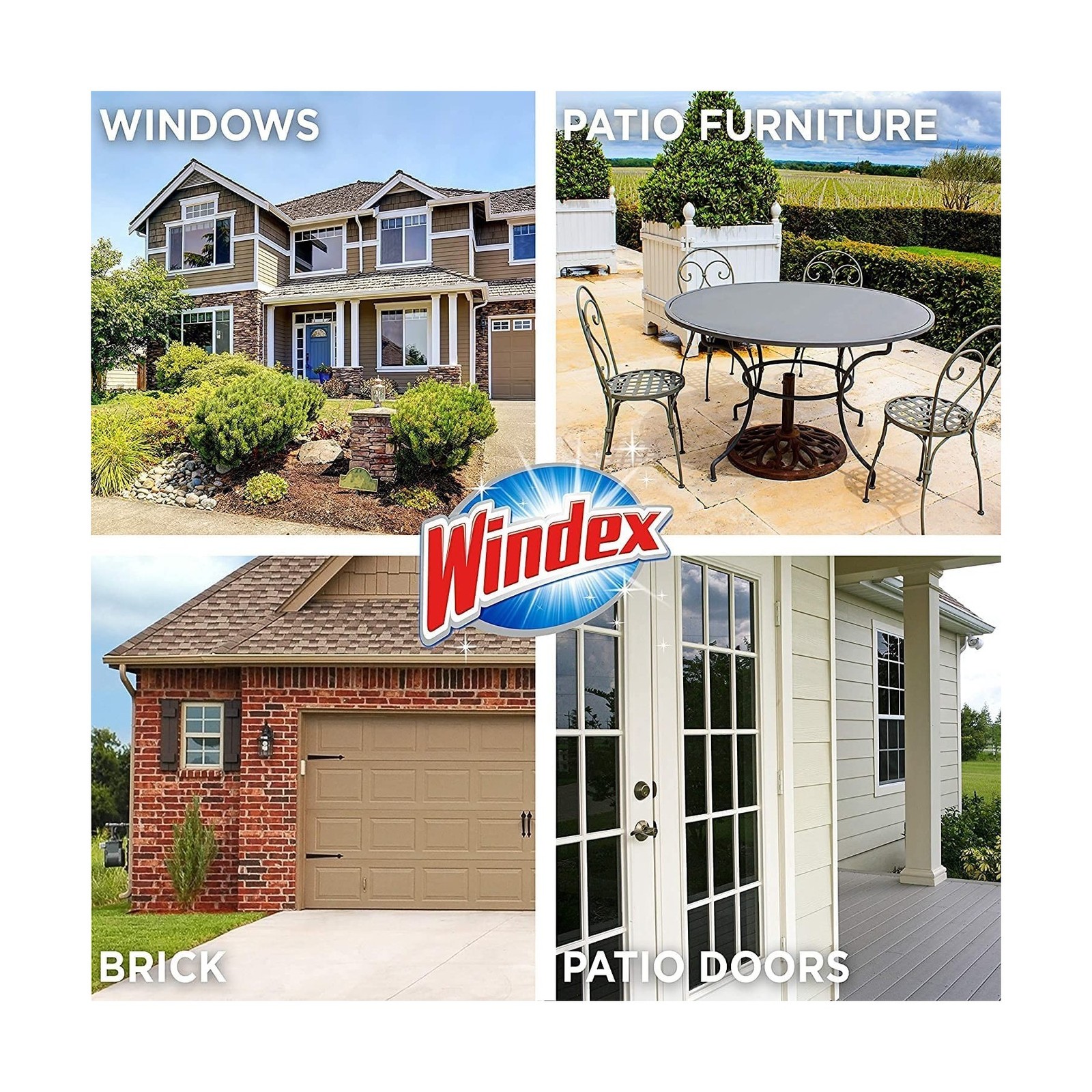Windex Outdoor All-in-One Window Cleaner Pads Refill, 2 Count (Pack of 1)