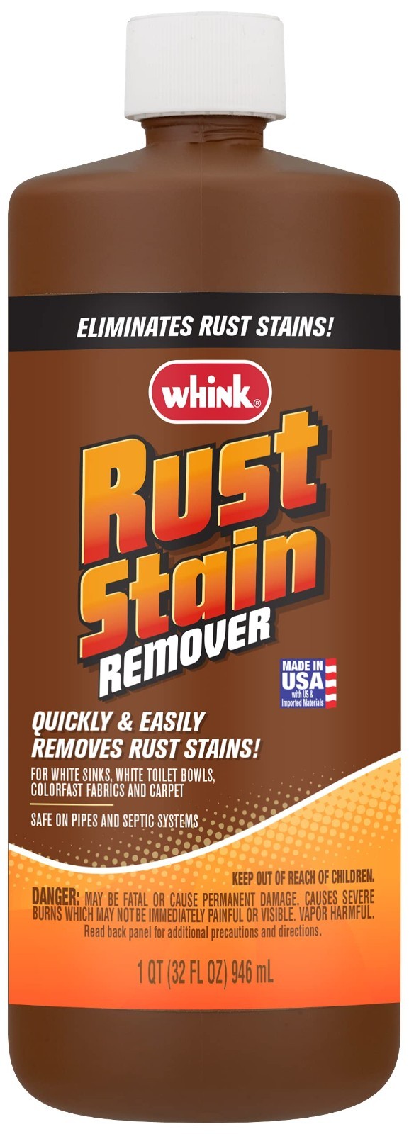 Rust-Oleum Whink Rust Stain Remover | Heavy-Duty Iron Stain Remover for White To