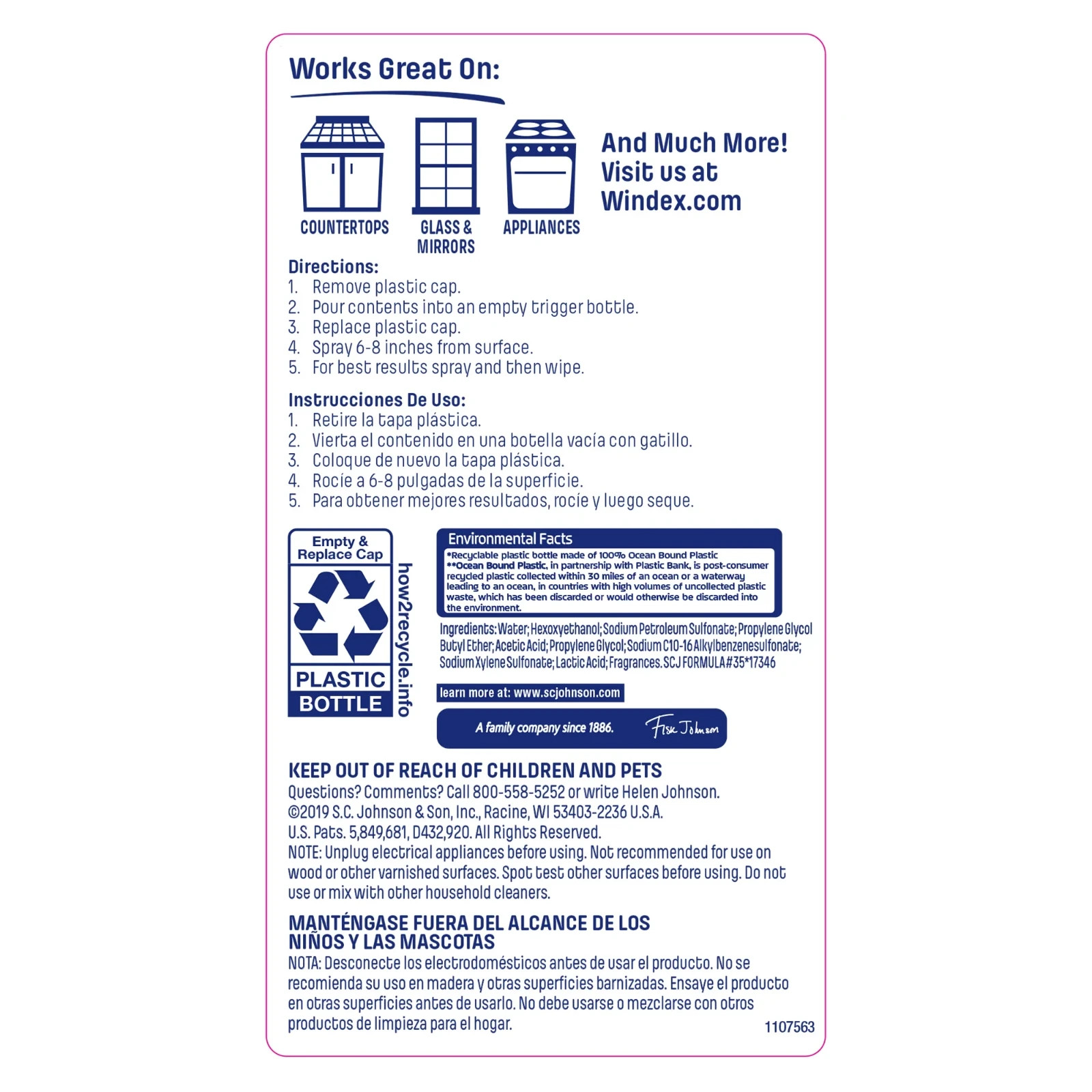 Windex with Vinegar Glass & Window Cleaner, and Refill Bottle, ( 67.6 fl oz )