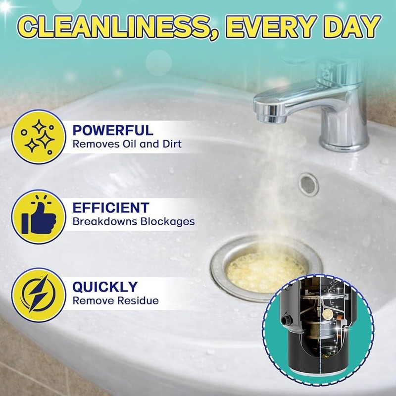 Garbage Disposal Cleaner Tablets Deep Clean Lemon Fresh Sink Drain Deodorizer US