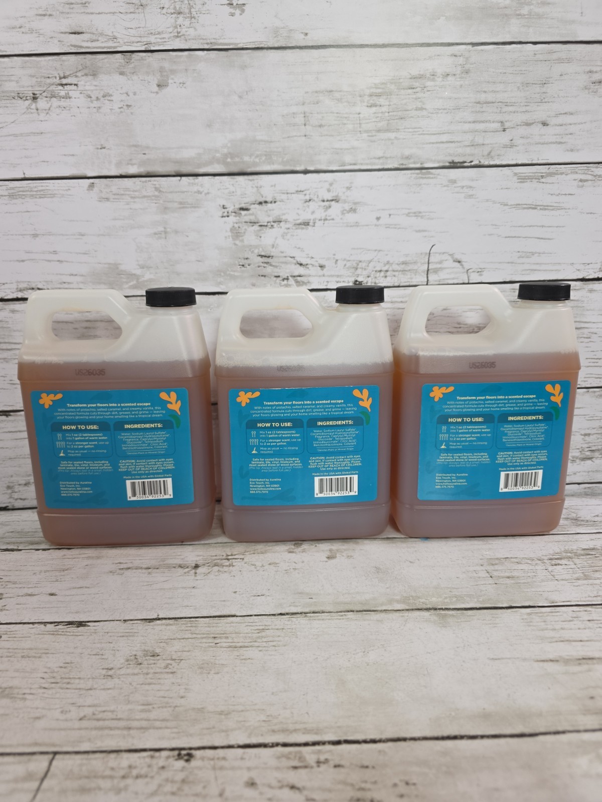 3-Pack Auralina Mop Soap Brazilian Bloom Floor Cleaner 32oz Concentrated Lot