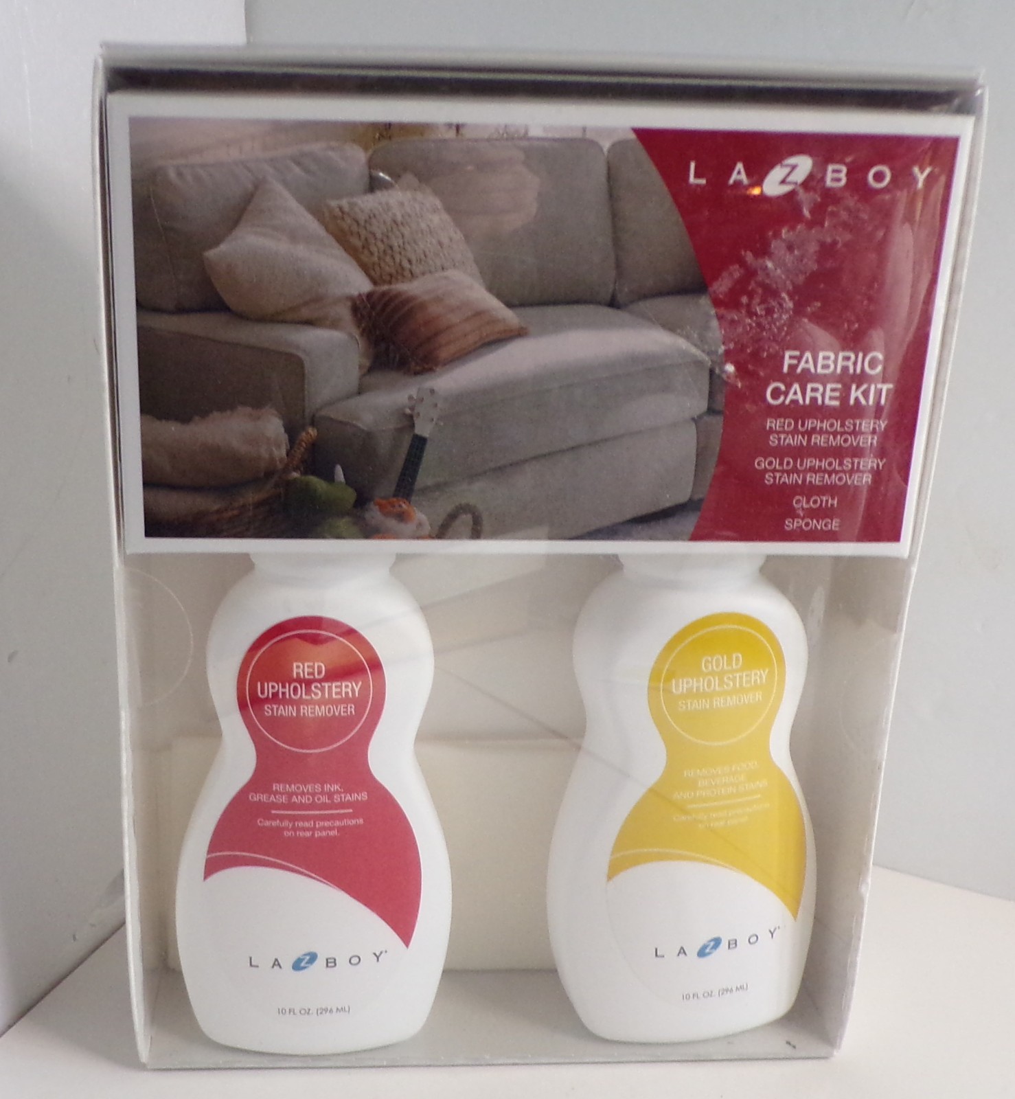 La-Z-Boy Furniture Care Kit Fabric, Red & Gold Upholstery Stain Remover Lazy Boy