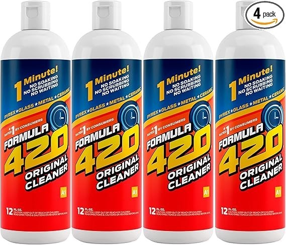 Formula 420 Glass Metal Ceramic Pipe Cleaner, 12 Fl Oz (Pack of 4)