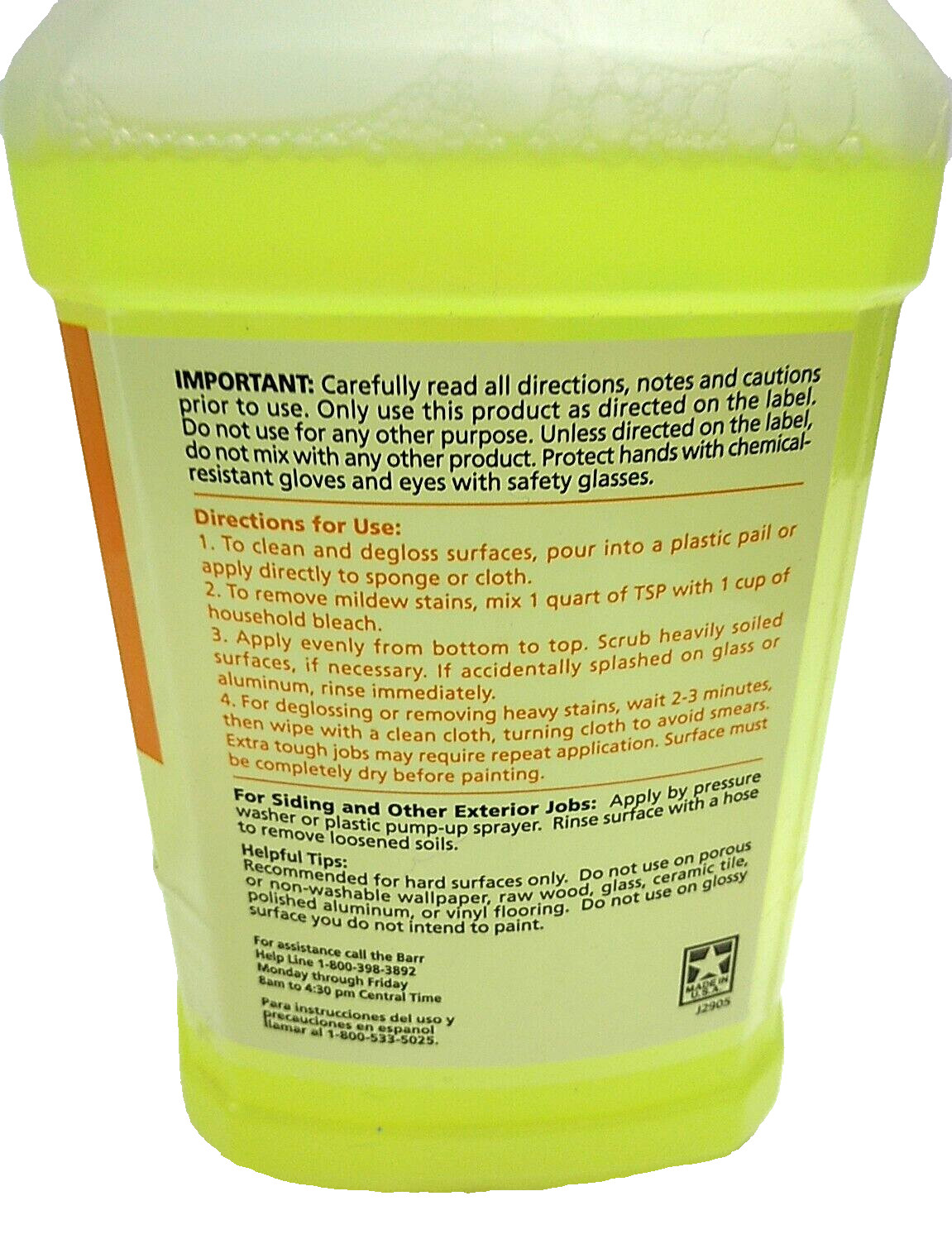 Klean Strip TSP Substitute Cleaner 32 oz Each 2 Bottles Prepaint Surface Cleaner