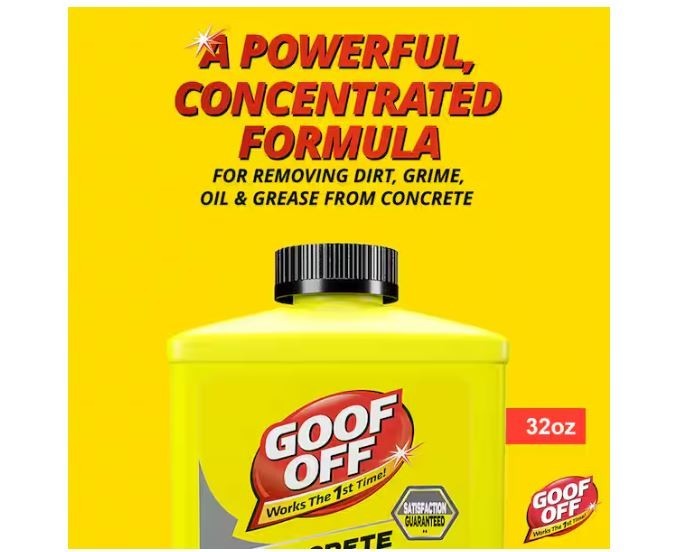 Goof Off 32 Oz. Concrete Cleaner and Oil Stain Remover New